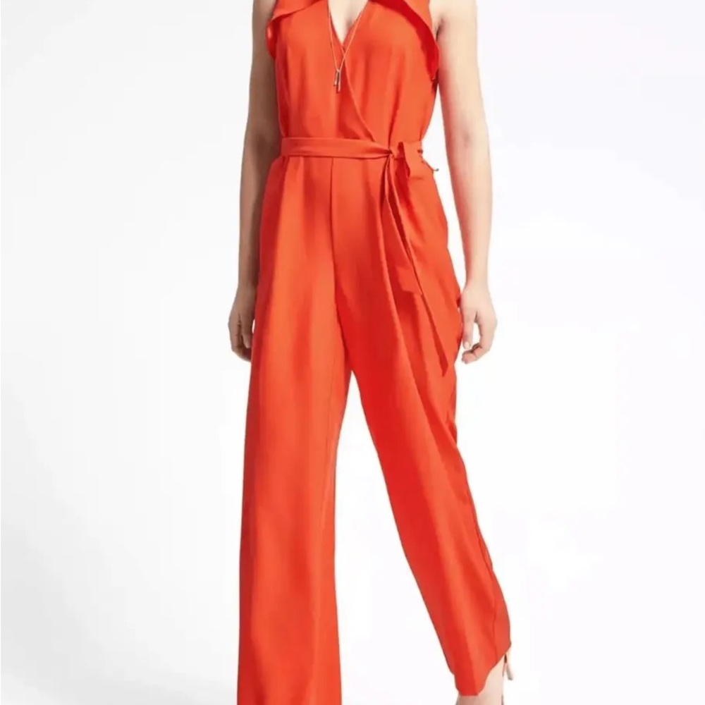 Banana Republic Orange Red Jumpsuit Size 6